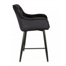 Стул барный SIGNAL CHERRY H-2 Velvet Bluvel 19 черный/черный мат